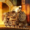 Kép 3/7 - Locomotive -  Mechanikus Vonat -  Modern 3D fa Puzzle