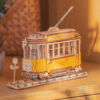 Kép 4/5 - Sárga villamos - Modern 3D fa Puzzle