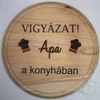 Kép 1/2 - Gravírozott vágódeszka, alátét - Apa a konyhában!