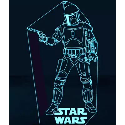 Star Wars Jango Fett Led lámpa
