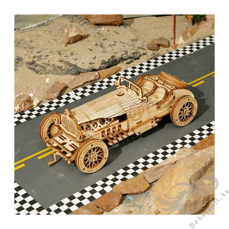 Grand Prix autó - 1:16 arányban - Modern 3D fa Puzzle