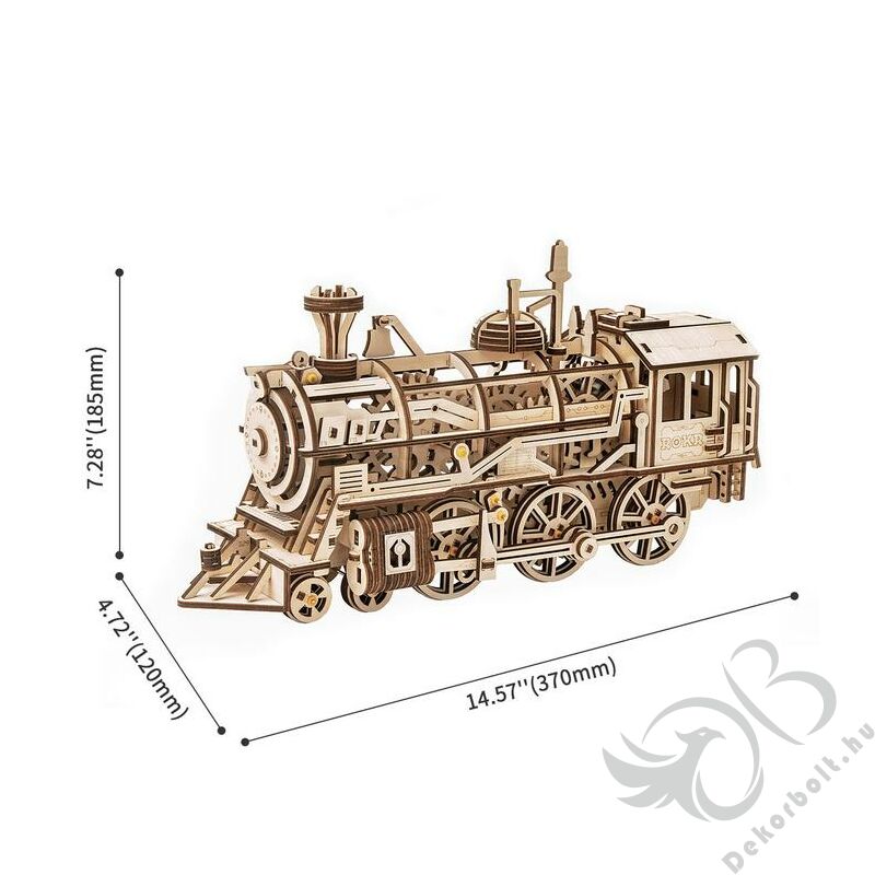 Locomotive -  Mechanikus Vonat -  Modern 3D fa Puzzle