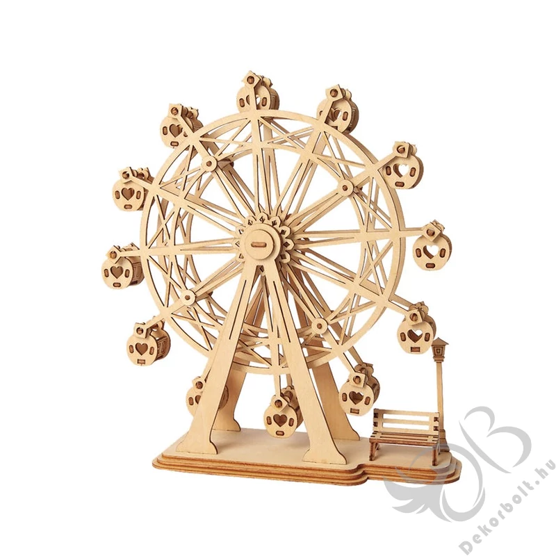 Óriás kerék - Modern 3D fa Puzzle