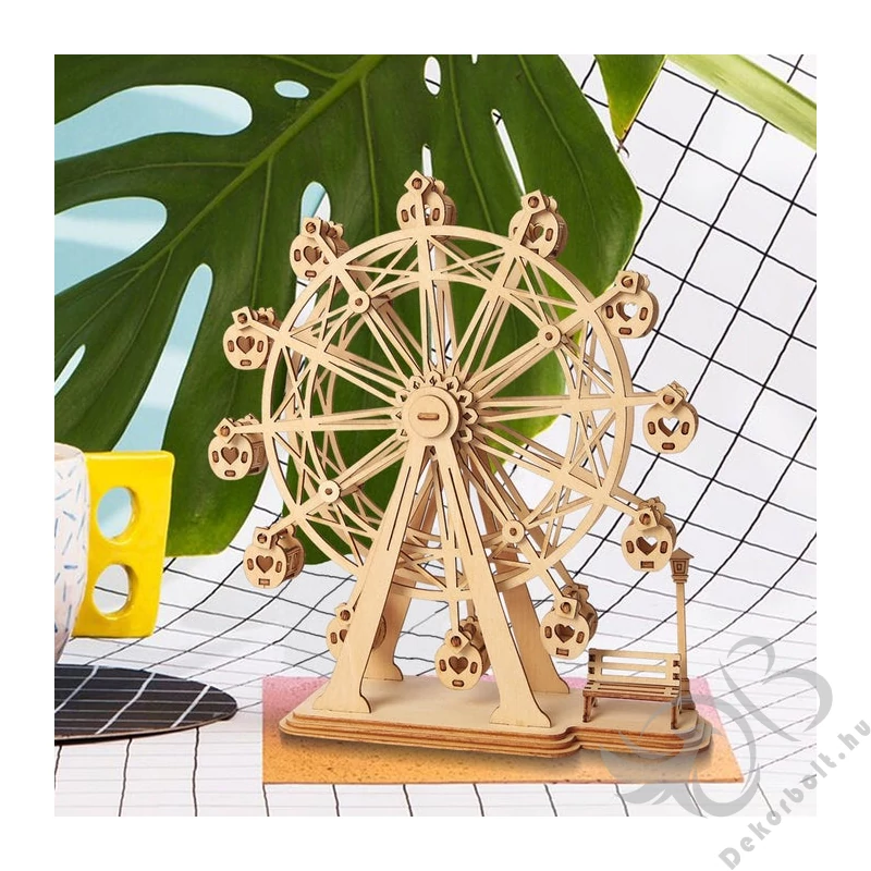 Óriás kerék - Modern 3D fa Puzzle