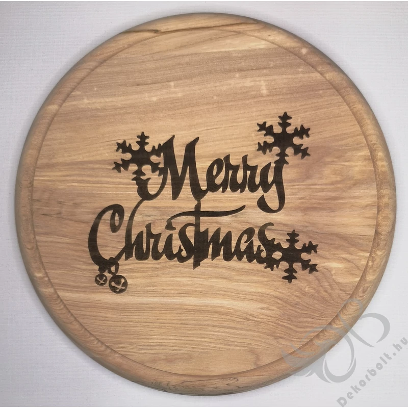 Gravírozott vágódeszka, alátét - Merry Christmas