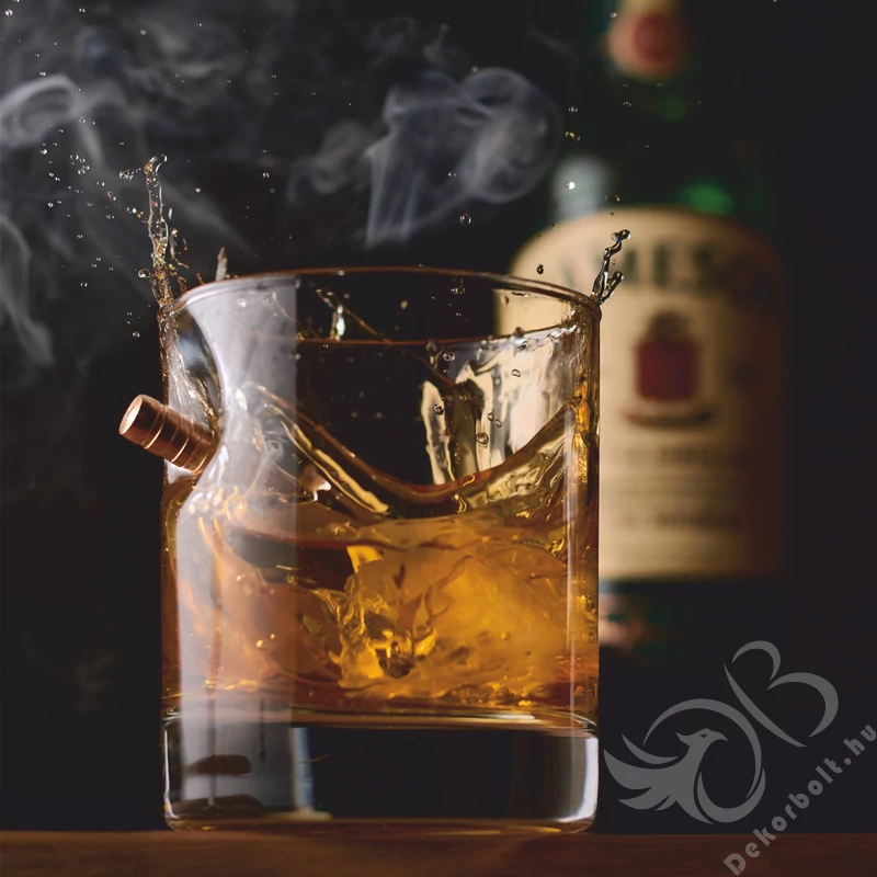 Whiskys pohár egy  lövéssel - G-Shot - GTA 5 Logóval gravírozva
