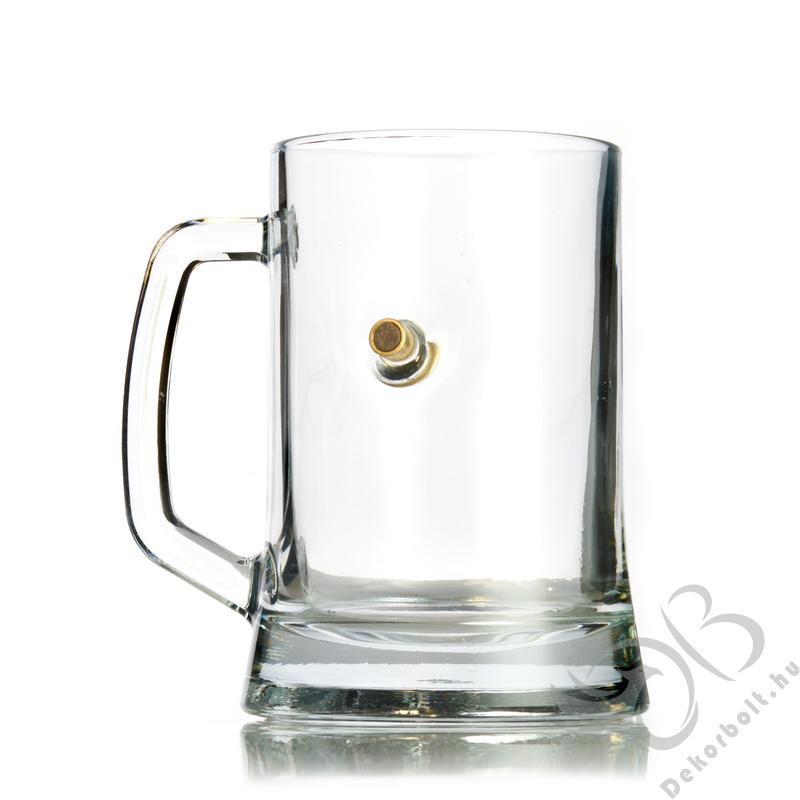 Beer Mug with a Pistol Shot - Sörös Korsó Pisztoly Lövedékkel - G-Shot