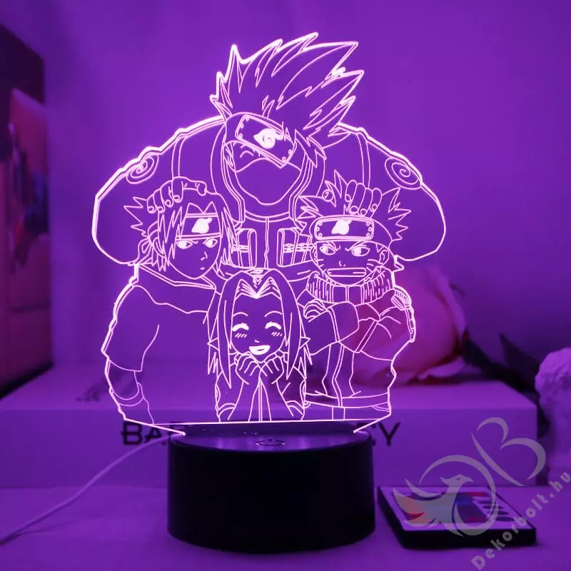 Naruto Kakashi Team LED lámpa