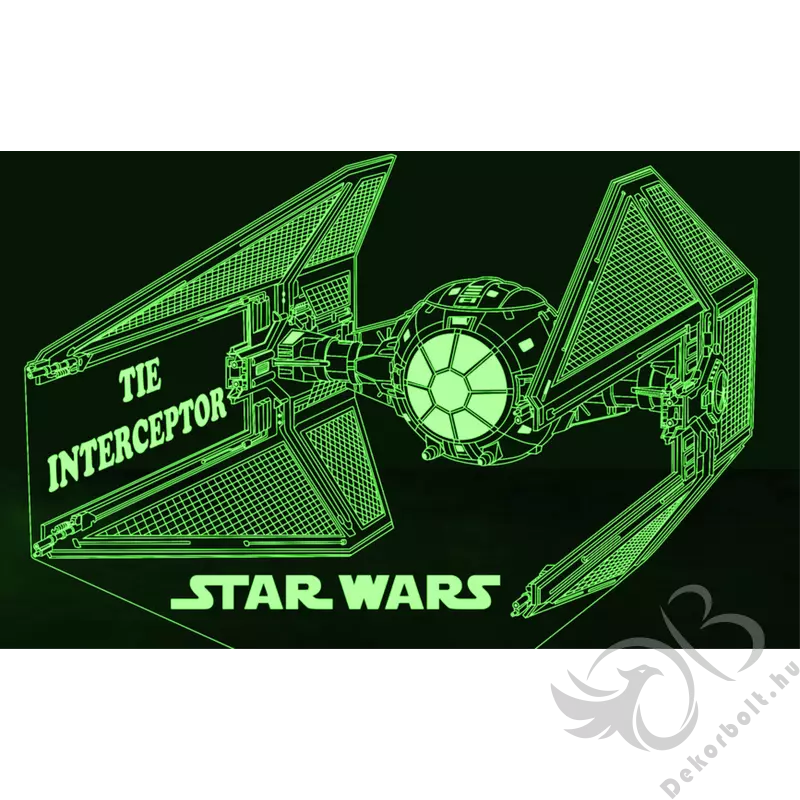 Star Wars Tie Interceptor LED lámpa
