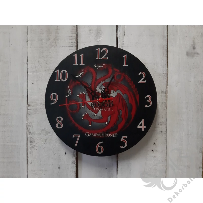 Trónok harca fali óra - Targaryen Piros Logo