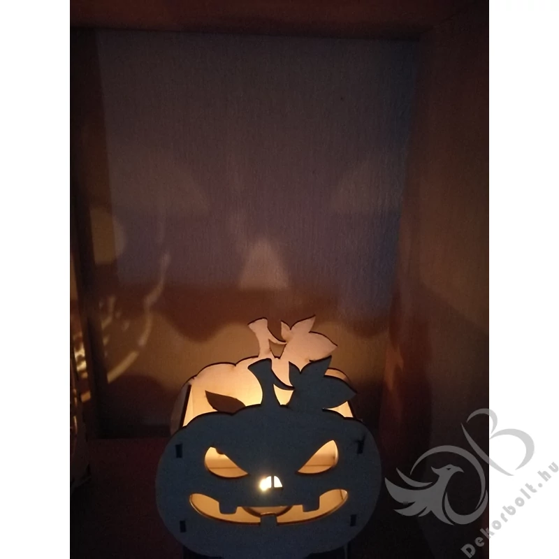 Halloweeni Tökfej Mécsestartó