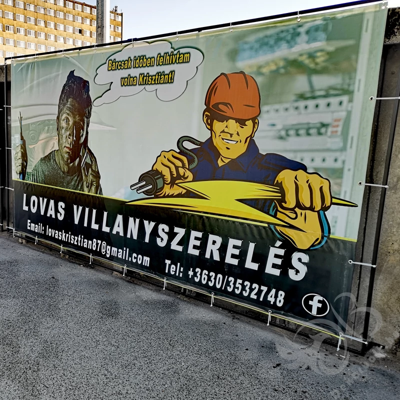 Óriás reklám ponyva
